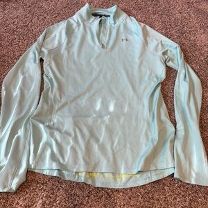 Under Armour semi fitted heatgear mint Sky Blue Quarter-Zip Top